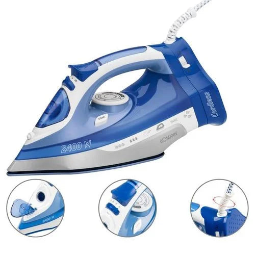 Fer à Repasser à Vapeur 7 fonctions -sans fil Bomann DB 6006 CB -blanc/bleu