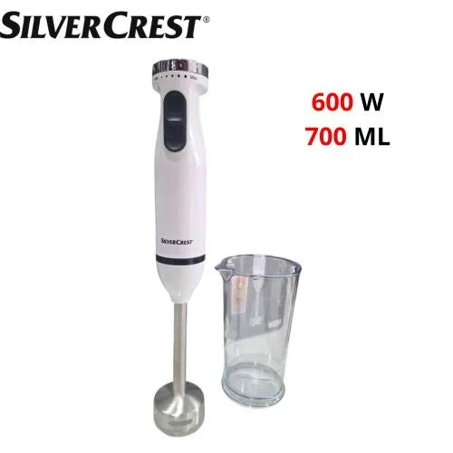 SilverCrest Bras Mixeur Inox – 600 W Avec Tasse – HB6079B-N
