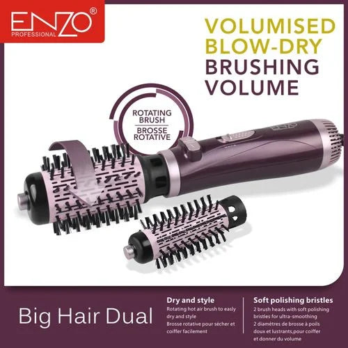 Brosse Chauffante Rotative Pneumatique 1000W ENZO EN-747 Violet