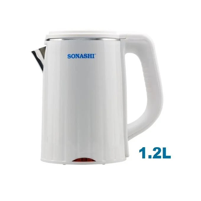 Bouilloire Electrique Sans Fil en Inox 1.2L 1620W Sonashi SKT-1201N