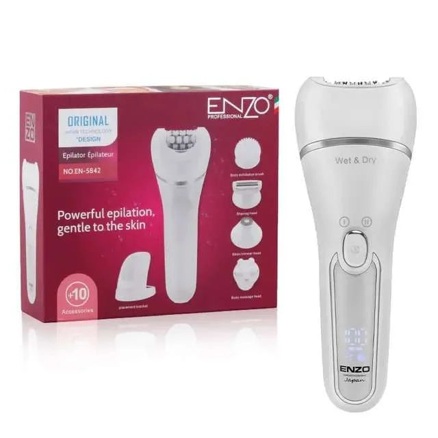 Epilateur sans fil avec 10 accessoires ENZO EN-5842