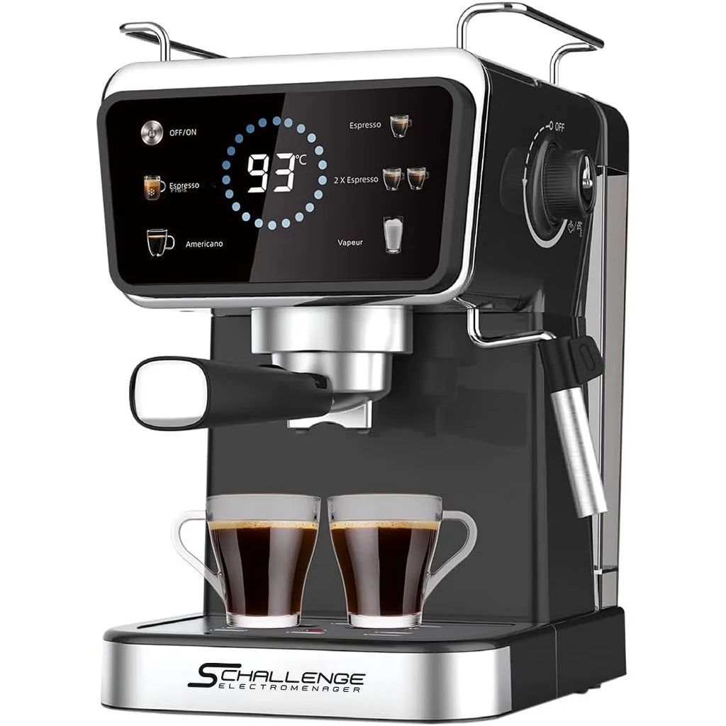 Machine A Café inox Digital 20 Bar ” Café Poudre + Cappuccino ” Schallenge AMB-021CM