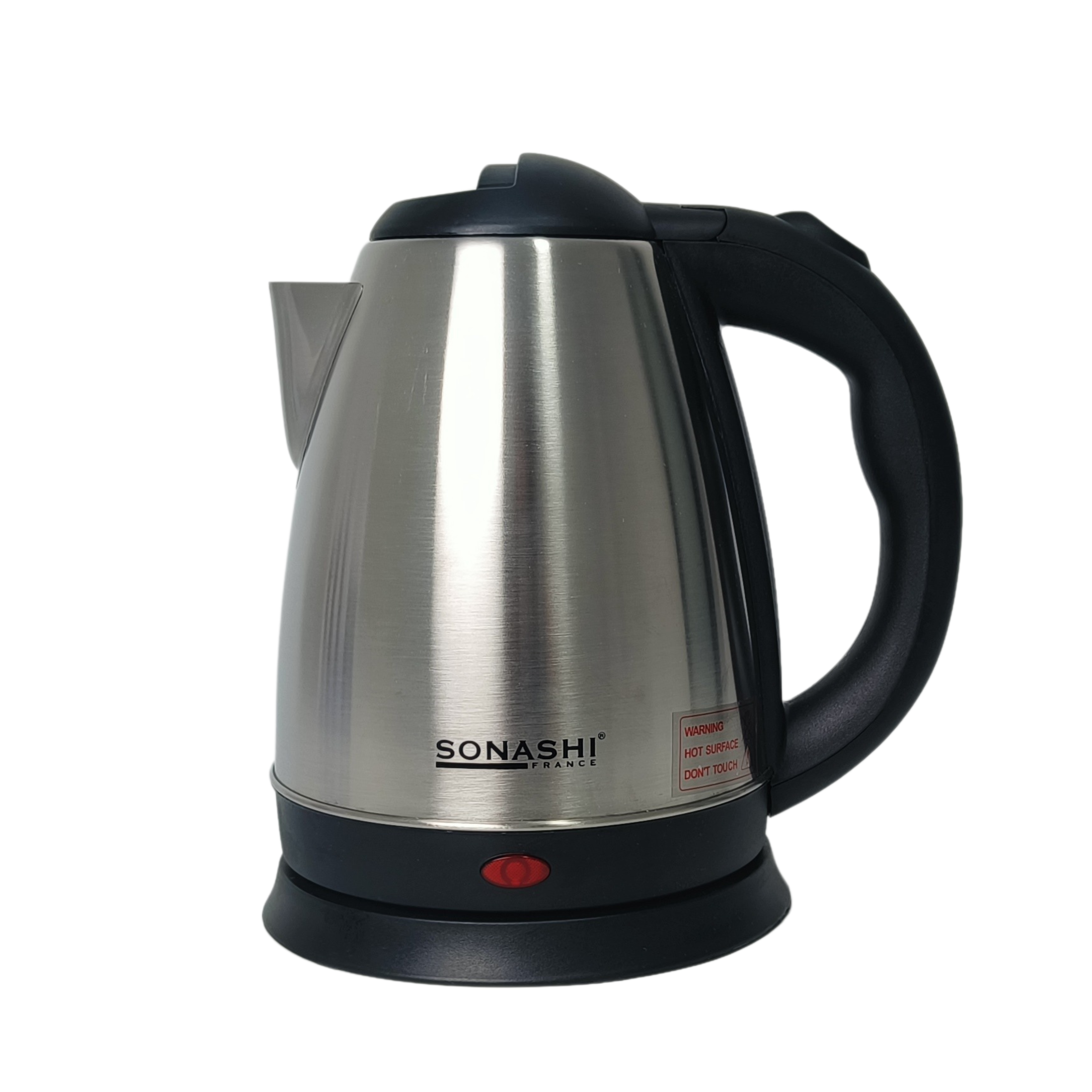 Bouilloire Electrique Sans Fil en Inox 1.8L 1500W Sonashi SKT-1804N غلاية كهربائية لاسلكية