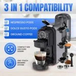 Cafetière inox 4 en 1 Multi-Capsules 20 Bar 1400W Multismart MS-CF2101