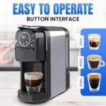 Cafetière inox 4 en 1 Multi-Capsules 20 Bar 1400W Multismart MS-CF2101