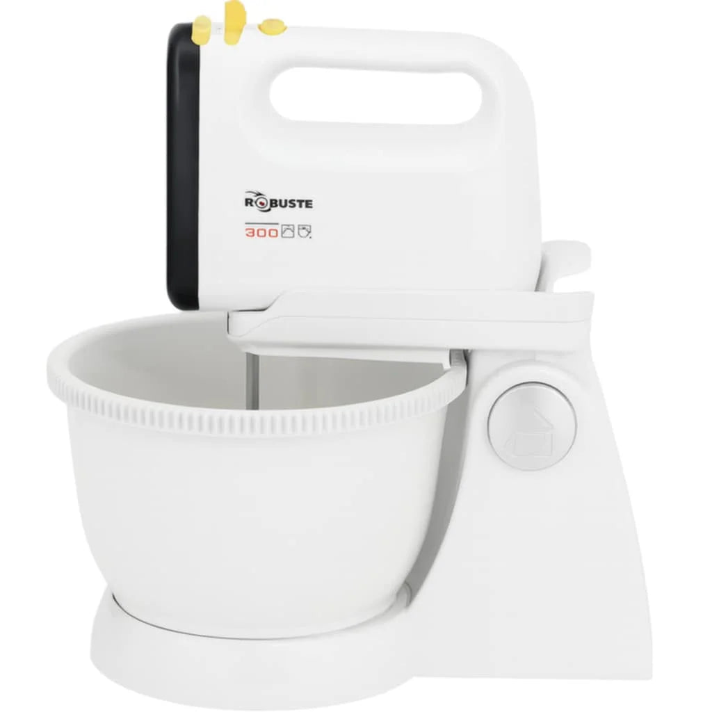 Batteur avec bol rotatif 300W Blanc Robuste T300