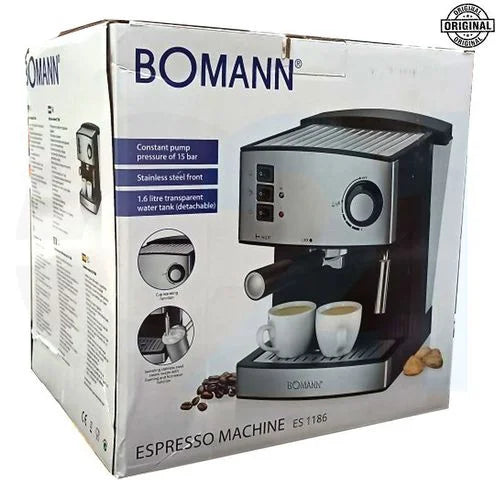 Bomann Machine A Café Expresso Acier Inoxydable-15 Bar -1.6L -Es1186Cb – Noir/Inox