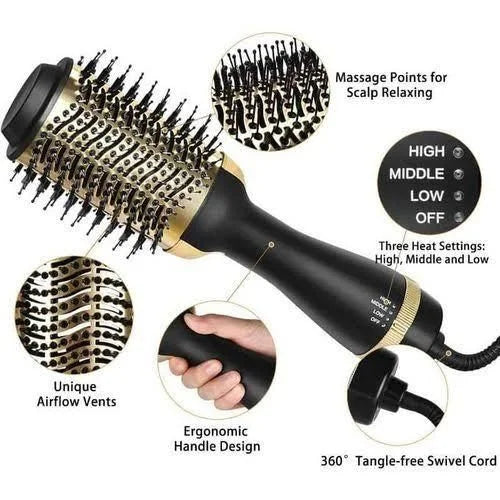 Brosse chauffante Sèche-cheveux multifonctionnel professionnel 1300 watts ENZO En-4116