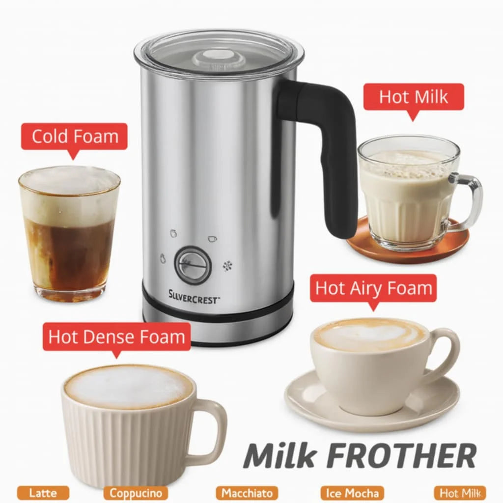 Mousseur à Lait Electrique INOX 550W 300ML SilverCrest MK1700D-GS