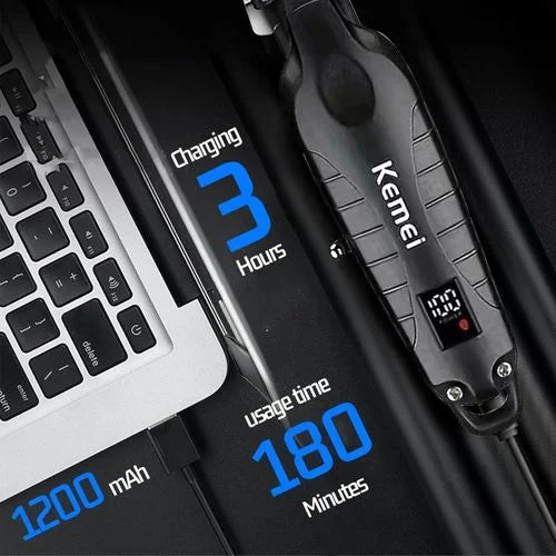 Tondeuse À Cheveux Électrique Professionnel Rechargeable Sans Fil Kemei KM-2293