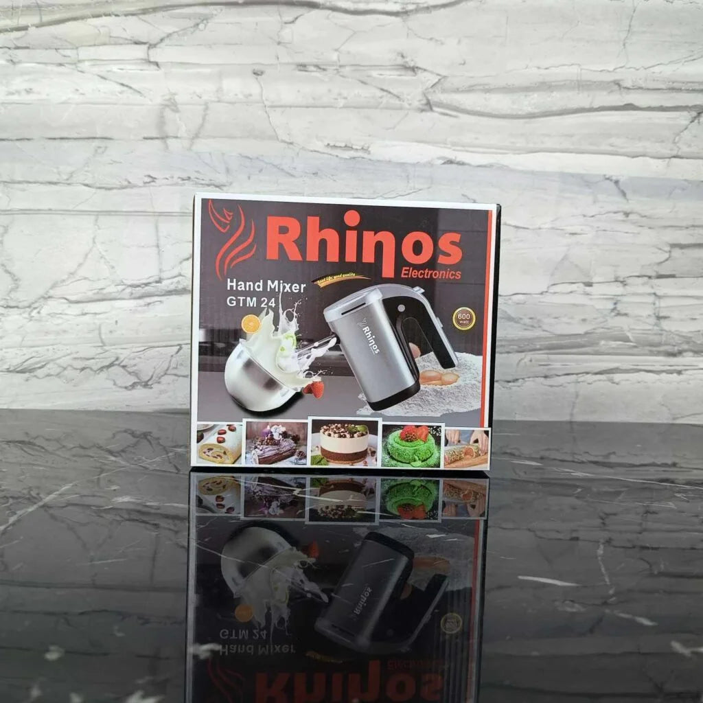 Batteur inox 600W 05 vitesses + Turbo Rhinos