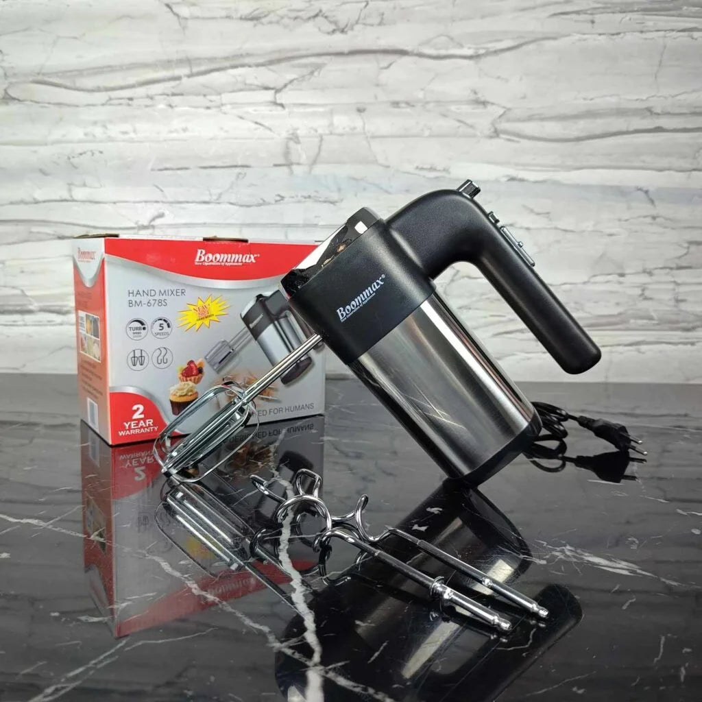 Batteur inox 500W 05 vitesses + Turbo Boommax BM-678S