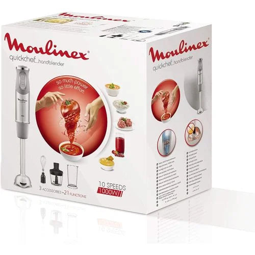 Mixeur Plongeur Quickchef 3en1-1000 W- DD655D10-gris-Inox Moulinex
