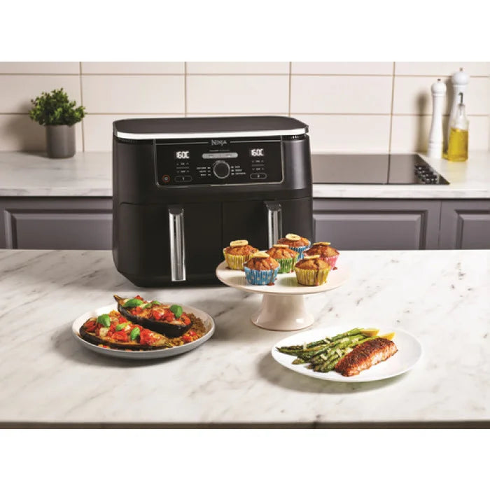 Friteuse Sans Huile Double Tiroir 9.5L Avec 6 Modes De Cuisson Ninja Original AF400EU