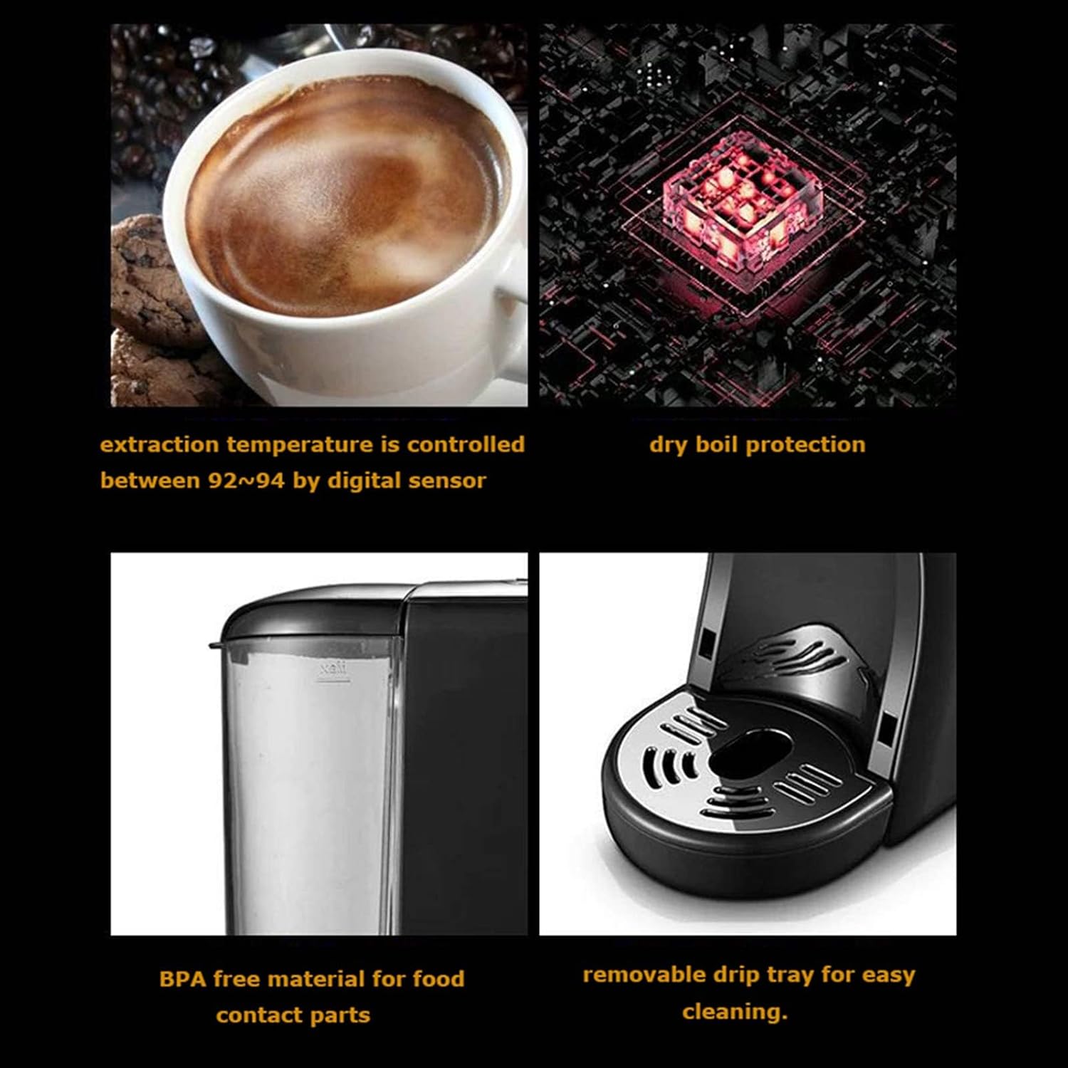 Machine à Café Sonashi SCM‑4986 – 3 en 1 : Capsules, Moulu & Espresso