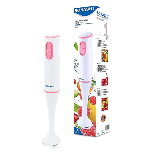 Bras Mixeur 200 W- SONACHI Shb-181- Blanc/Rose