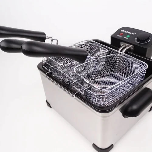 Friteuse inox électrique 4.5 L 2000W avec 3 Panier Multismart MS-FR1204