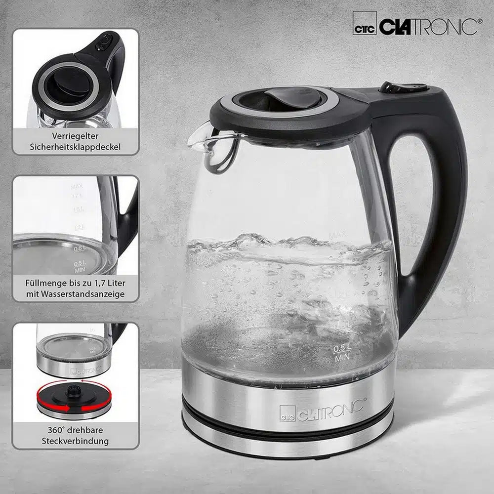 Bouilloire Électrique En Verre 1.7L Clatronic WKS3744
