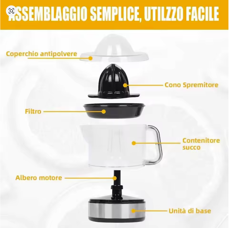 Matrix Presse Agrumes Electrique - 40W -0.7L-mx-623 Noir-Argent