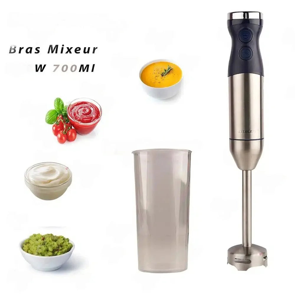 Bras Mixeur Inox Multifonction 3 en 1 – 800W SilverCrest HB5011Y-GS10