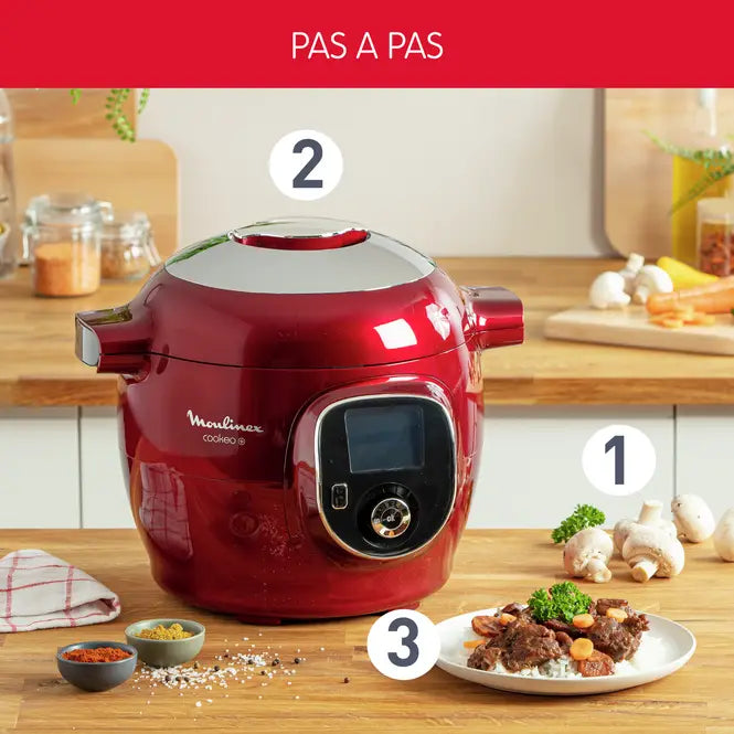 Cookeo + Multicuiseur Intelligent 06L 180 recettes Moulinex CE85B510