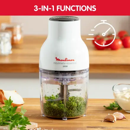 Hachoir Électrique 3En1 400mL 300W Moulinette Essential Moulinex DJ520110