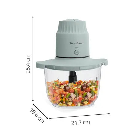 Choppeo, Hachoir avec bol en verre Moulinex , Capacité de 1 L, Verre borosilicate DJ603110