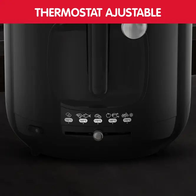 Friteuse Mega 2 KG Xxl pour 8 personnes Moulinex Am480870 Noir