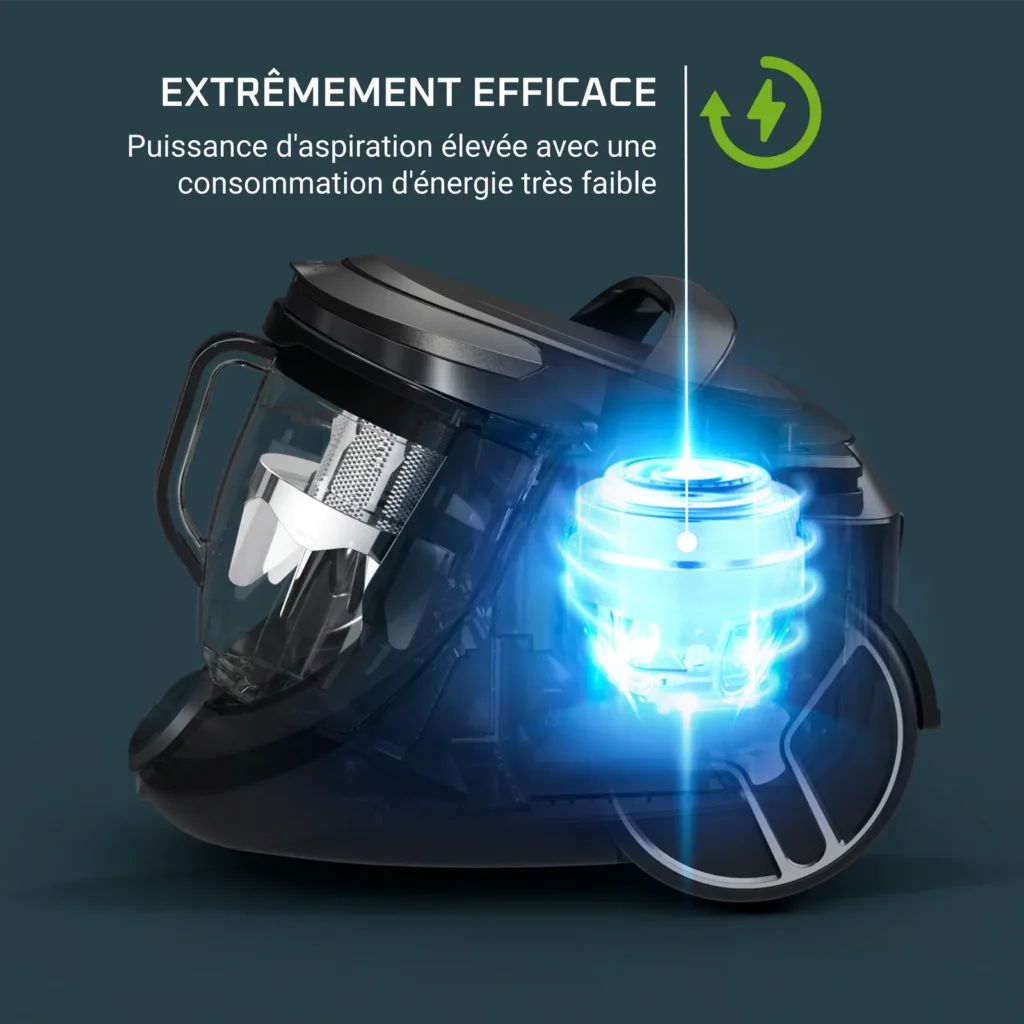 Aspirateur Sans Sac Ultra Silencieux 500W 2.5L Silence Force Cyclonic Effitech Rowenta RO7936EA