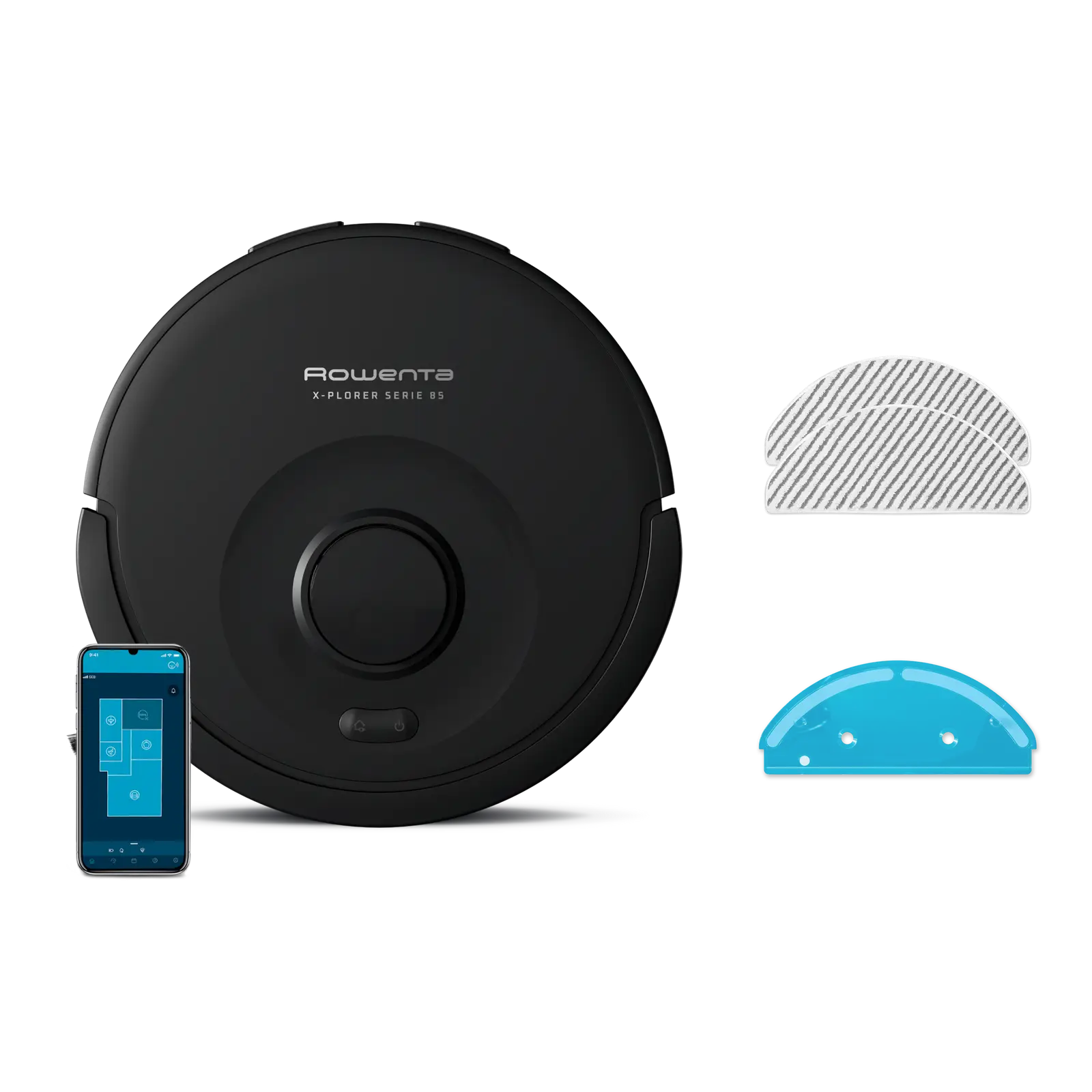 Aspirateur robot laveur, 6 000 Pa, Détection laser à 360° Rowenta RR87C5WH