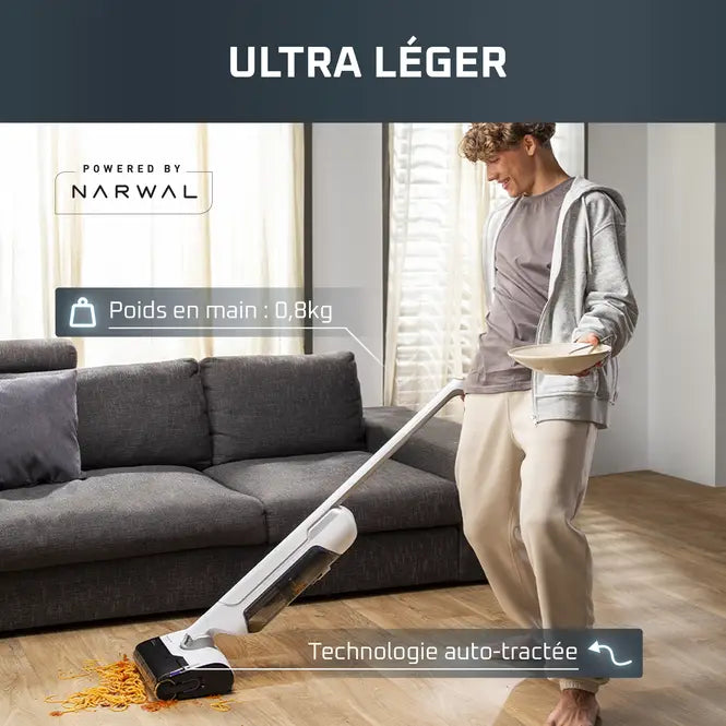 Aspirateur Laveur sans fil Rowenta X-Clean 10 GZ7540WO-Blanc