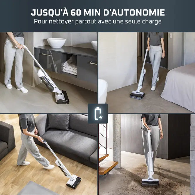 Aspirateur Laveur sans fil Rowenta X-Clean 10 GZ7540WO-Blanc