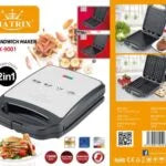 Panineuse et Gaufrier XL 2 en 1- 1200 W Matrix Mx-9001