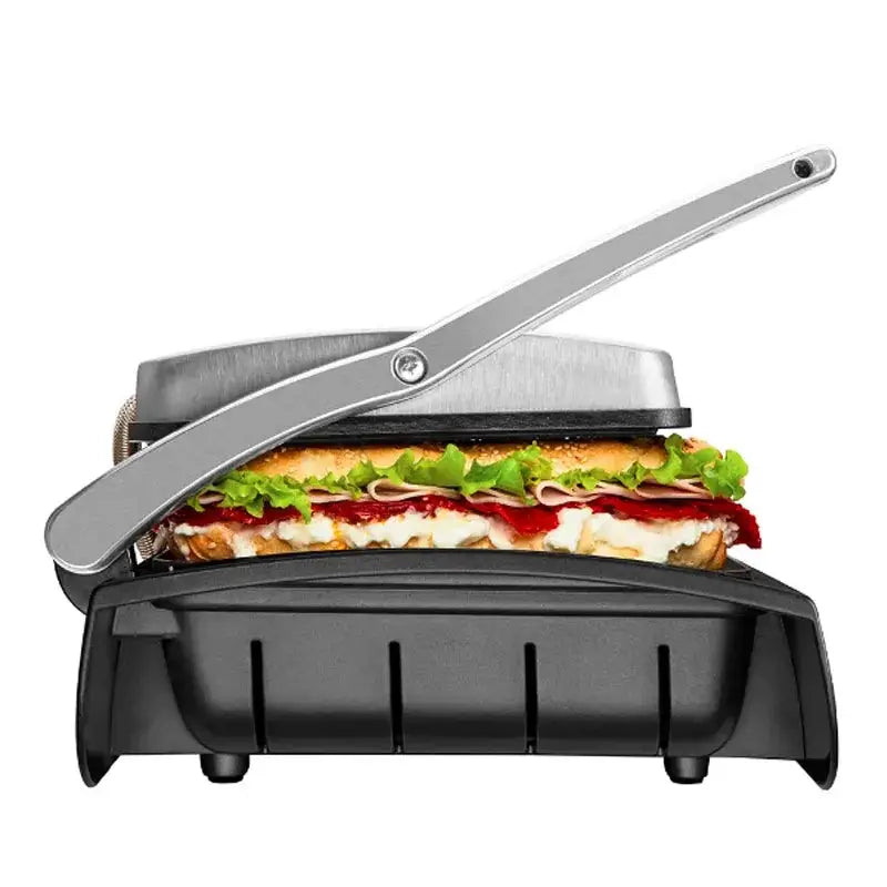 Planche a Grille et Panineuse inox 2 en 1 – 1500W 38×20 CM Multismart MS-GL1111