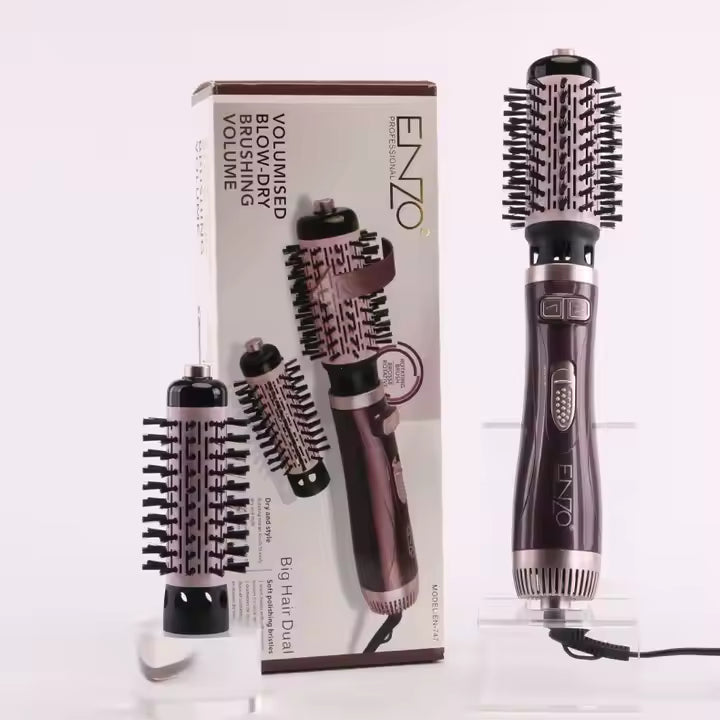 Brosse Chauffante Rotative Pneumatique 1000W ENZO EN-747 Violet