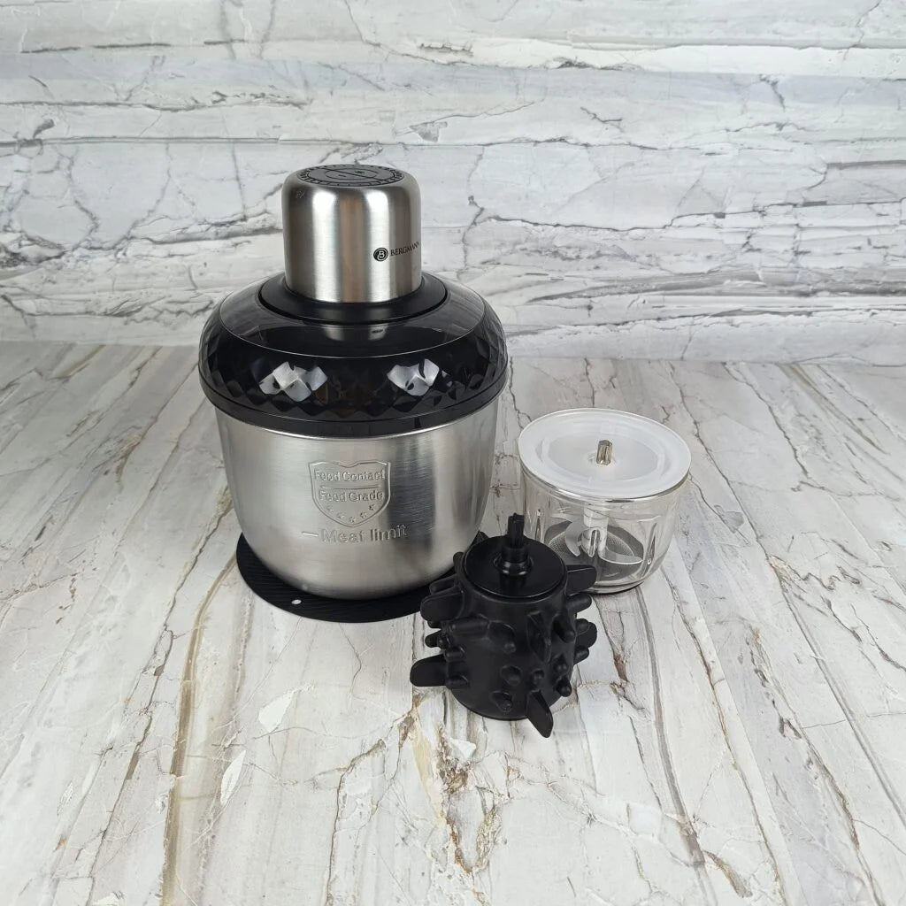 Hachoir inox 3 en 1 – 800 W Avec 02 Bol Bergmann BC3000