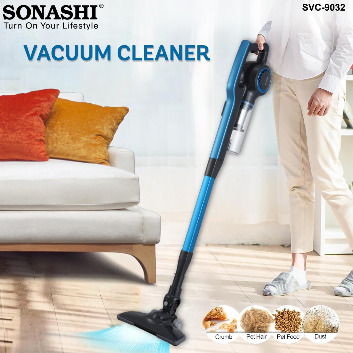 Aspirateur SONASHI Poussière Balai à Main 3 en 1