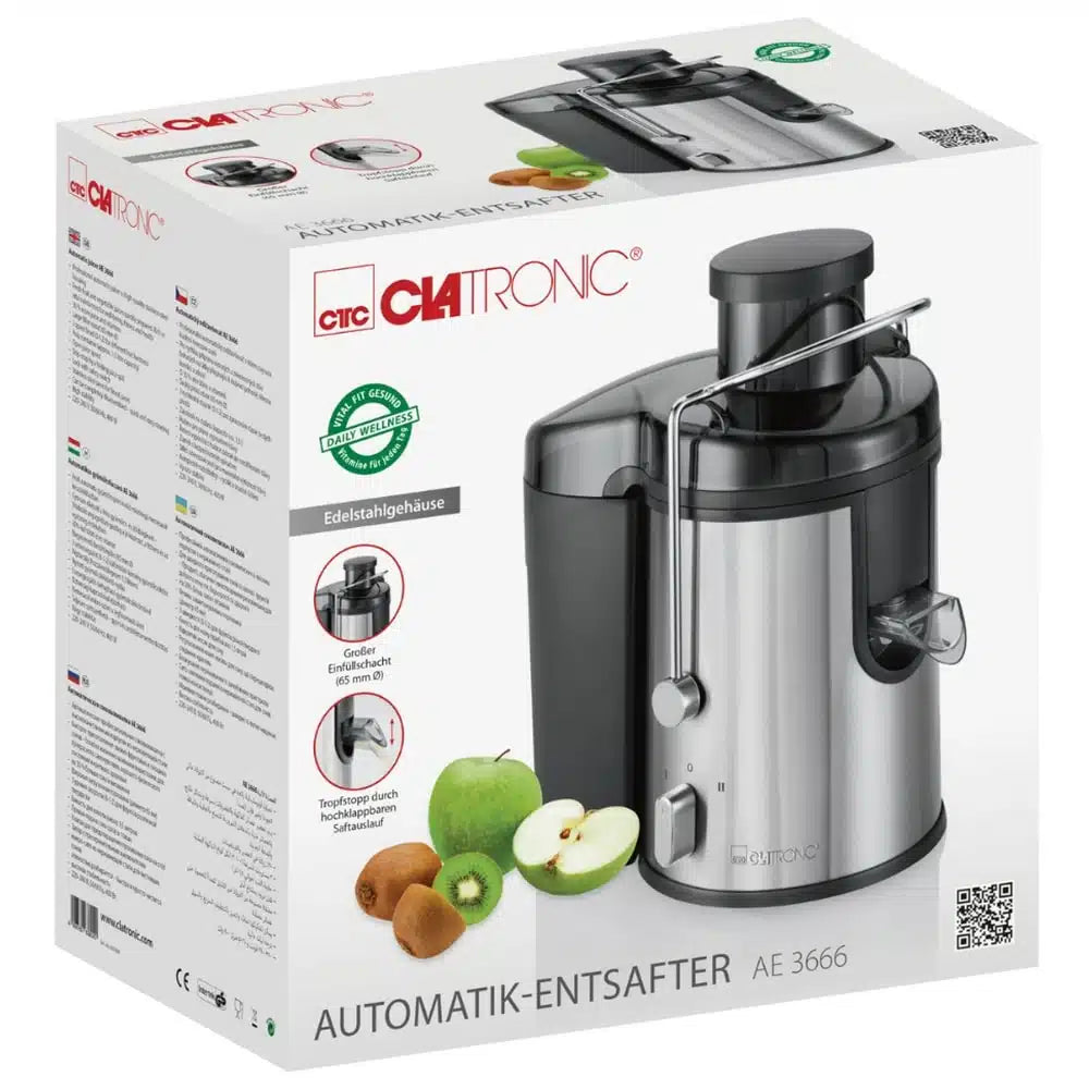 Centrifugeuse de Fruits et Légumes 1.5L 400W CLATRONIC AE3666