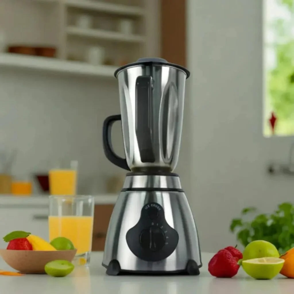 Blender inox 2 en 1 – 1.5L – 1000W – 06 Lames Rhinos