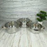 Série 3 Marmites Luxe En INOX Alsie