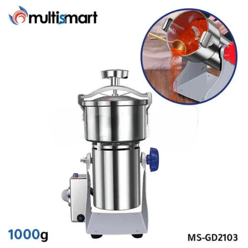 Moulin à céréales électrique 1000g verrouillable moulin à épices poudre super fine en acier inoxydable MultiSmart MS-GD2103