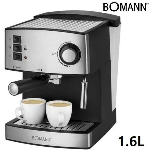 Bomann Machine A Café Expresso Acier Inoxydable-15 Bar -1.6L -Es1186Cb – Noir/Inox