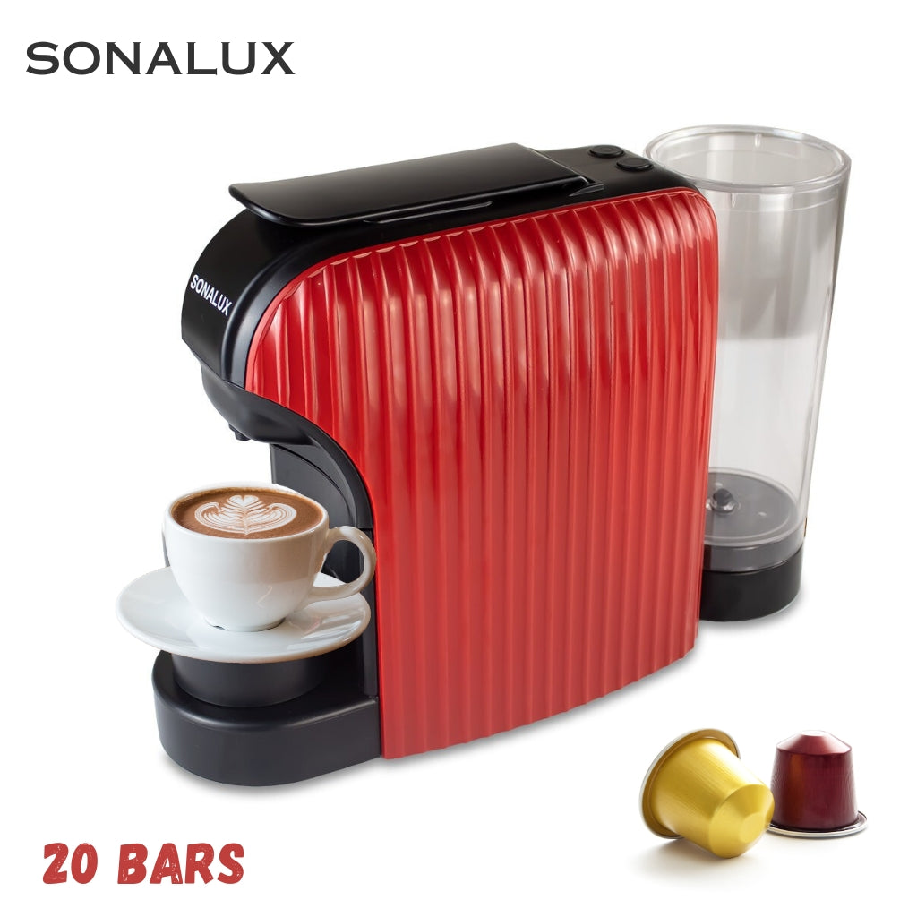 Cafetière à capsules Sonalux – Compatible Nespresso®, 20 bars, 1400W