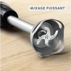 Bras Mixeur inox 04 Lames 500 W + Bol 0.6L BOOMMAX