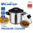 Cocotte 7 L en inox 18/10 – Noir et Rouge + Joint Gratuit + Couvercle En Verre – PlanetSat PPC-07