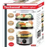 Cuiseur a vapeur INOX 3 Panier – 400 W – 6 L- TCV-364 Techwood