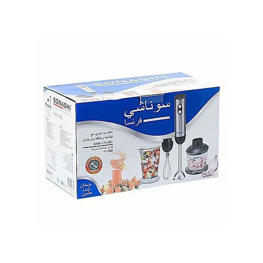 Mixeur Plongeur inox 3en1 Sonashi SHB-174JBC‎