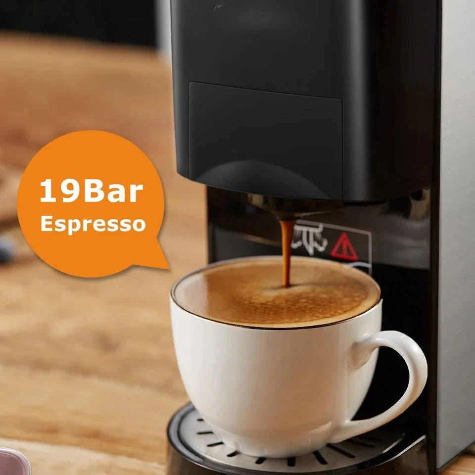 Machine a Café INOX Multi-Capsules 4 En 1 -1450W – 19 Bar 0.8L SilverCrest