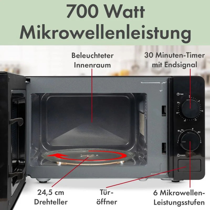 Micro-onde 20L 1150W Bomann MW 6014 CB Noir