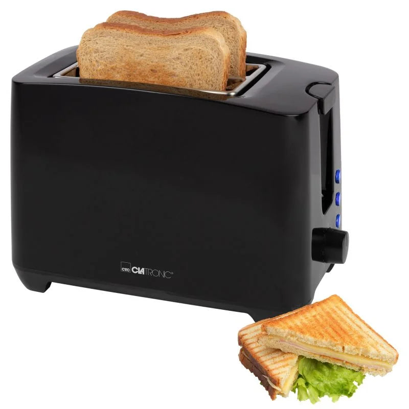 Grille-Pain Électrique 750W 2 Tranches Avec Fonction Décongélation Clatronic TA3801